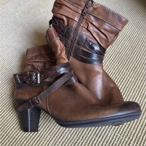 Brown Leather Ankle Boots
